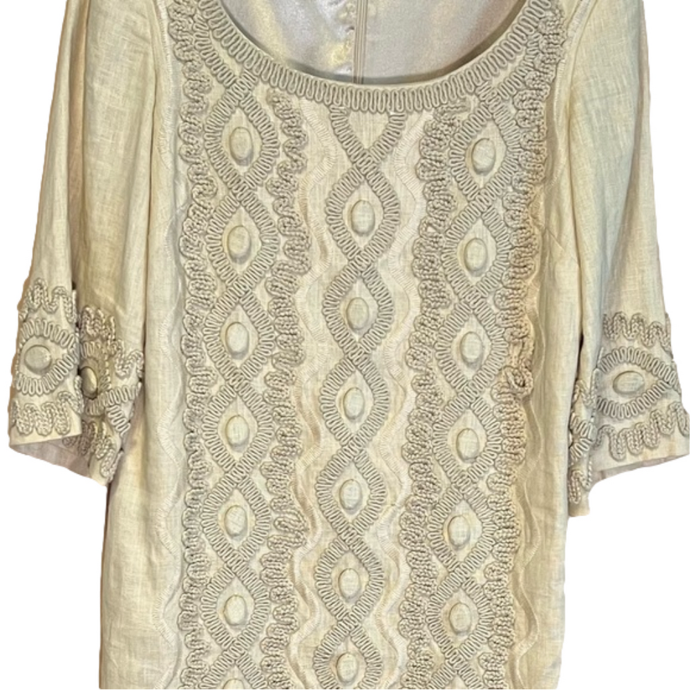 Linen Dress with Beautiful Boho Details - Picture 7 of 7